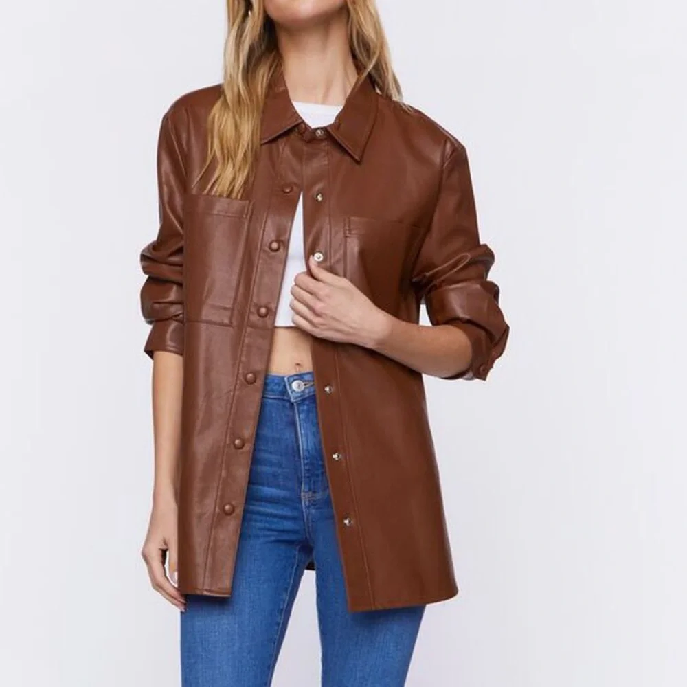 F21 faux leather shacket - Picture 2 of 6